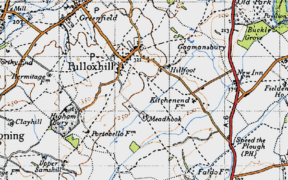 Old map of Pulloxhill in 1946
