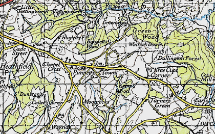 Old map of Punnett's Town in 1940