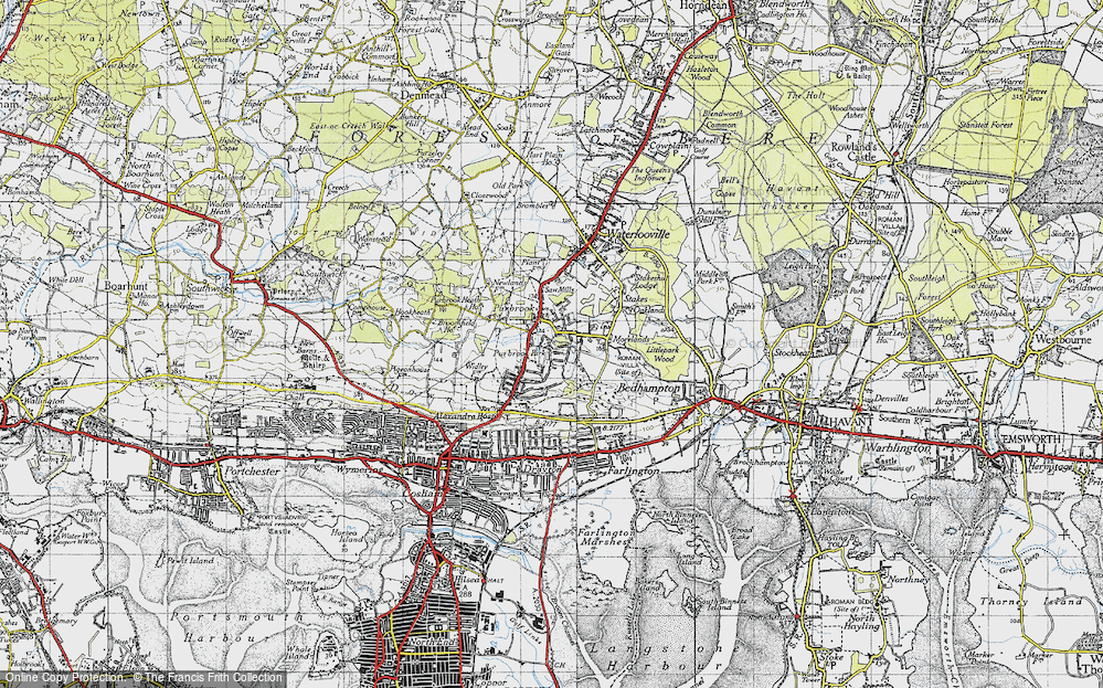 Old Map of Purbrook, 1945 in 1945