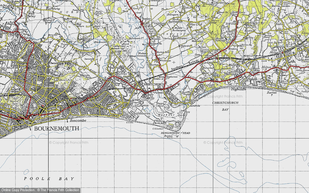 Old Map of Purewell, 1940 in 1940