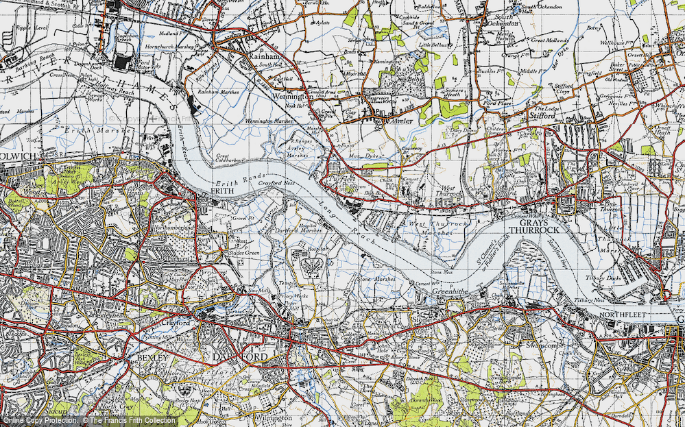 Old Map of Purfleet, 1946 in 1946