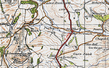 Old map of Purlogue in 1947