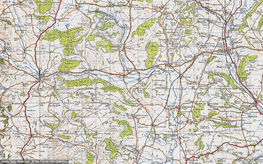 Old Map of Purslow, 1947 in 1947