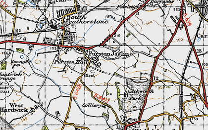 Old map of Purston Jaglin in 1947