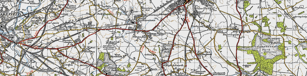 Old map of Purston Jaglin in 1947