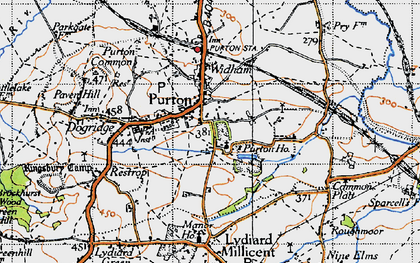 Old map of Purton in 1947
