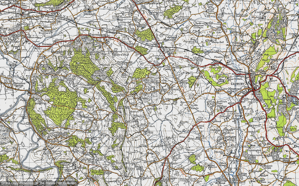 Old Map of Putley, 1947 in 1947
