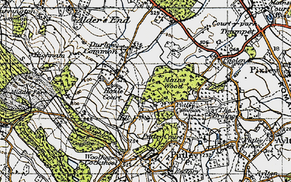 Old map of Putley Common in 1947