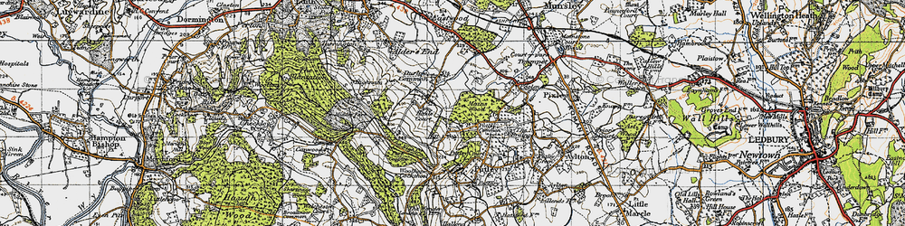 Old map of Putley Common in 1947