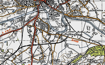 Old map of Putson in 1947