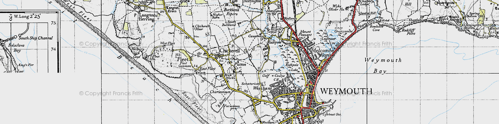 Old map of Putton in 1946