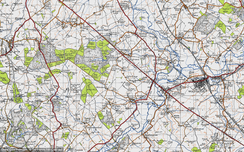 Old Map of Puxley, 1946 in 1946