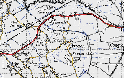 Old map of Puxton in 1946
