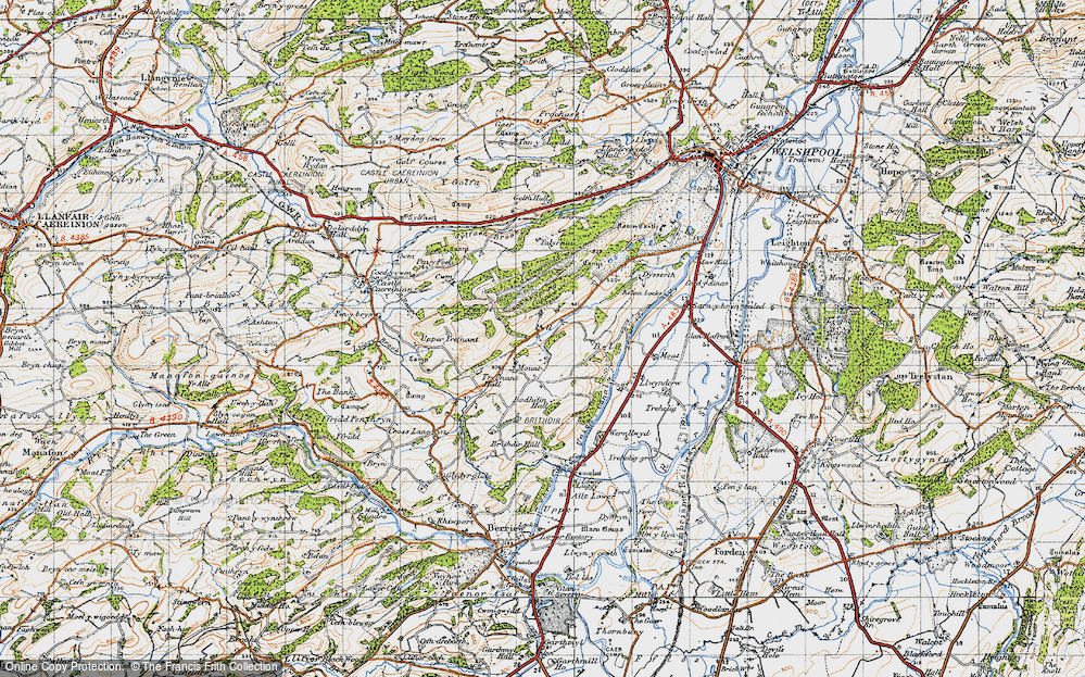 Old Map of Pwll, 1947 in 1947