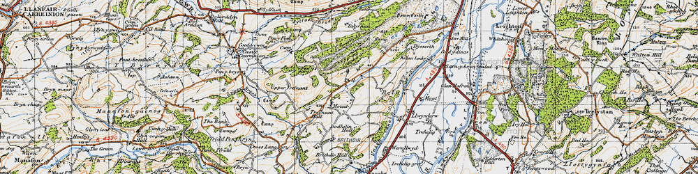 Old map of Pwll in 1947