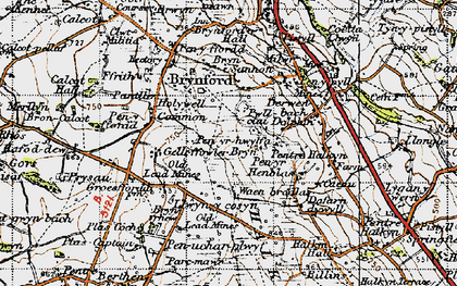 Old map of Bryn Mawr in 1947