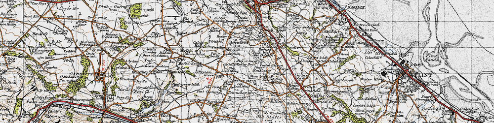 Old map of Bryn Mawr in 1947