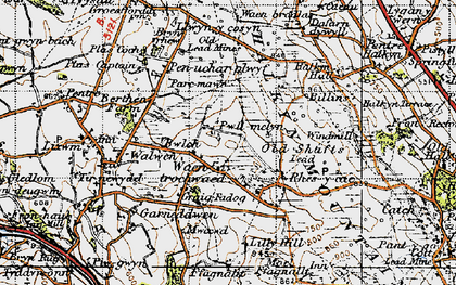 Old map of Pwll-melyn in 1947