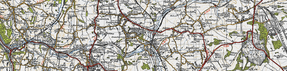 Old map of Pye Bridge in 1946