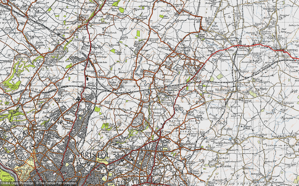 Old Map of Pye Corner, 1946 in 1946