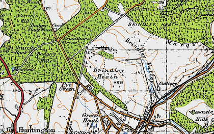 Old map of Brindley Heath in 1946