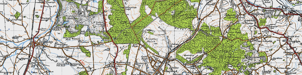 Old map of Broadhurst Green in 1946
