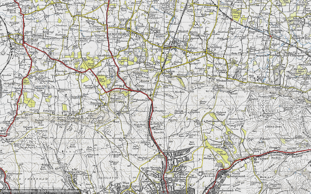 Old Map of Pyecombe, 1940 in 1940