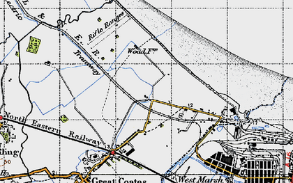 Old map of Pyewipe in 1946