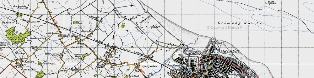 Old map of Pyewipe in 1946