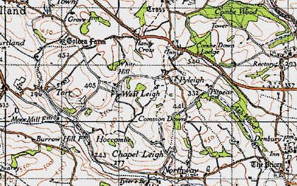 Old map of Pyleigh in 1946