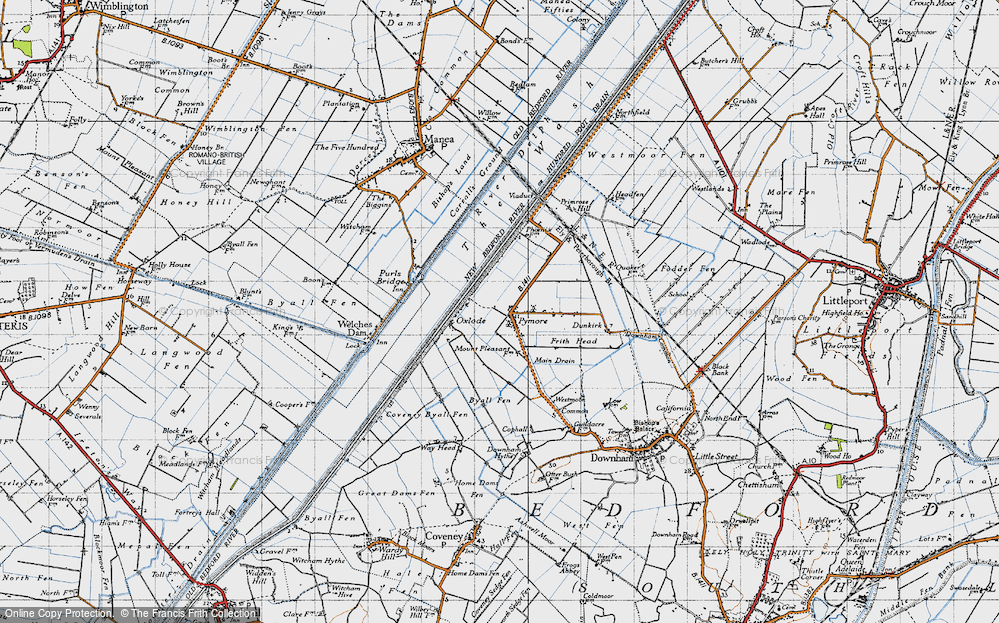 Old Map of Pymoor, 1946 in 1946