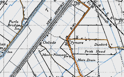 Old map of Pymoor in 1946