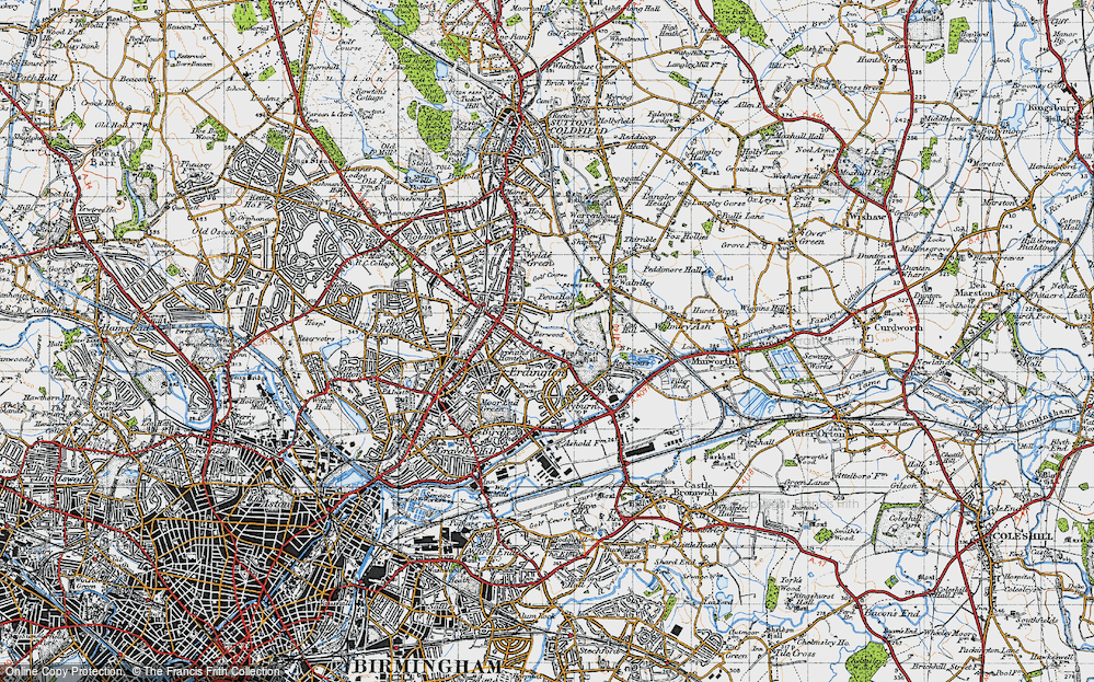 Old Map of Pype Hayes, 1946 in 1946
