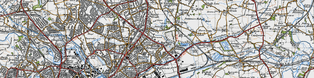 Old map of Pype Hayes in 1946