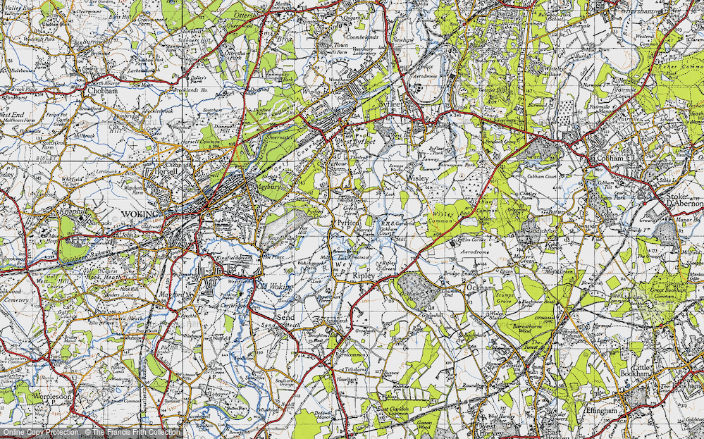 Old Map of Pyrford Village, 1940 in 1940