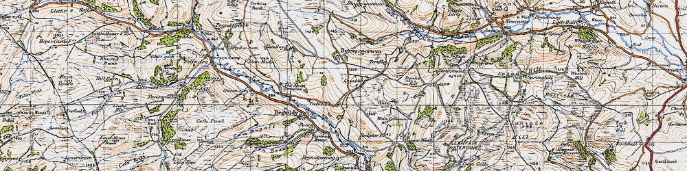 Old map of Quabbs in 1947