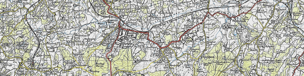 Old map of Ashdown Ho (Sch) in 1946