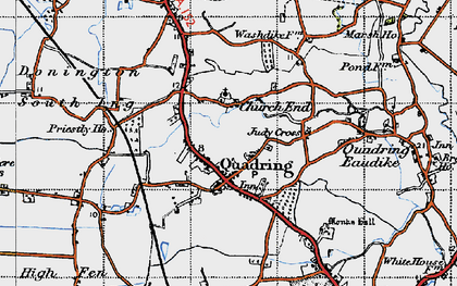 Old map of Quadring in 1946