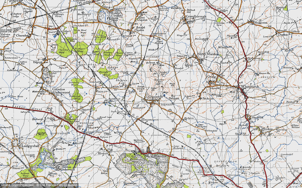 Old Map of Quainton, 1946 in 1946