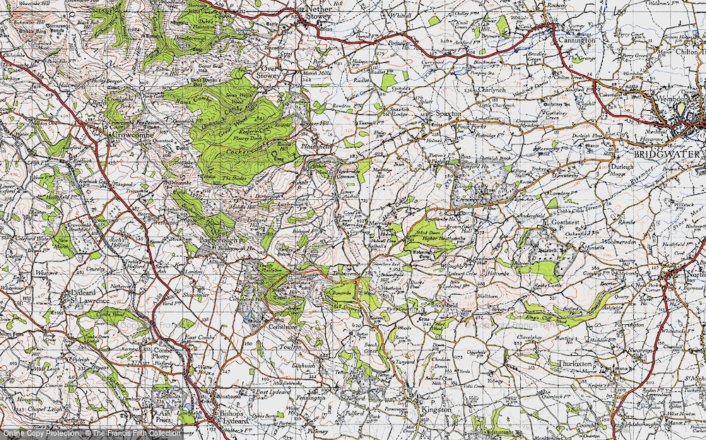 Old Map of Quantock Hills, 1946 in 1946