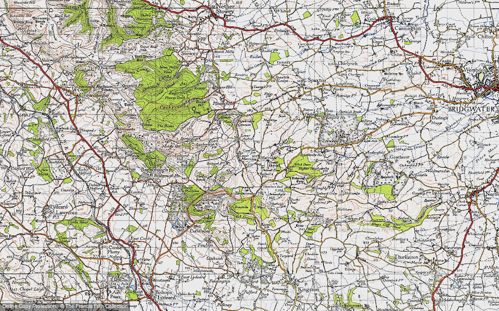 Historic Ordnance Survey Map of Quantock Hills, 1946