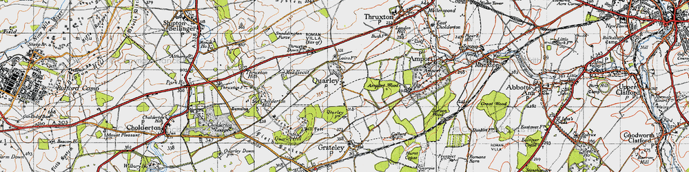 Old map of Amport Wood in 1940