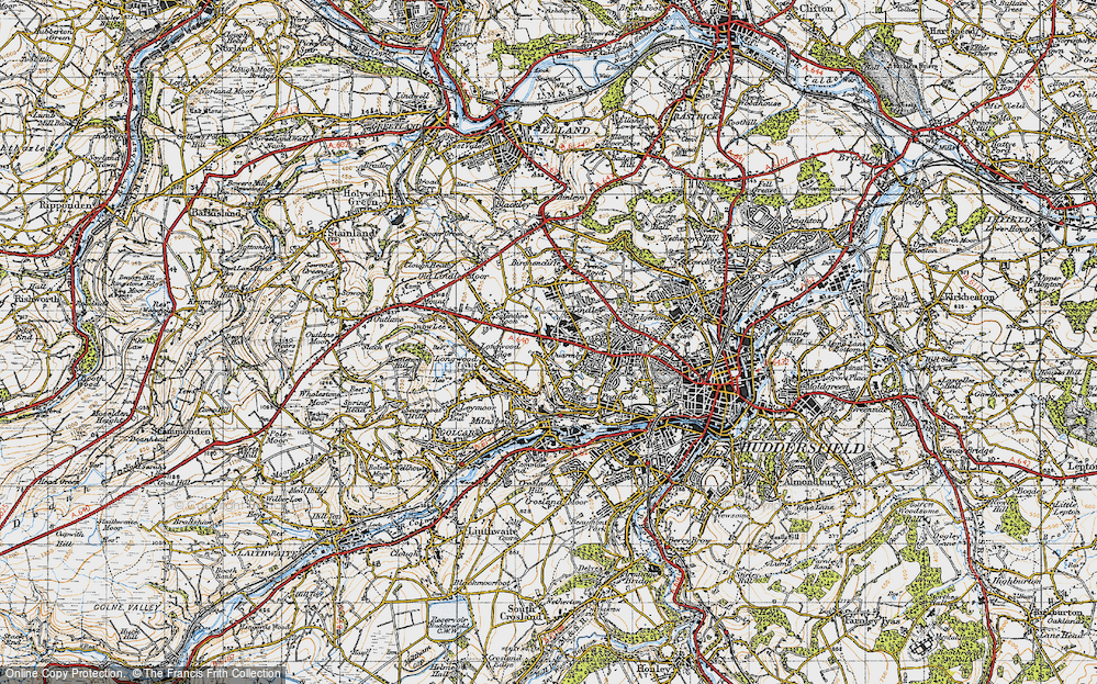 Old Map of Quarmby, 1947 in 1947