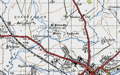 Old map of Quarrendon in 1946