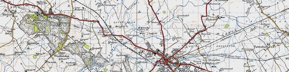 Old map of Quarrendon in 1946