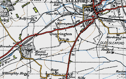 Old map of Quarrington in 1946