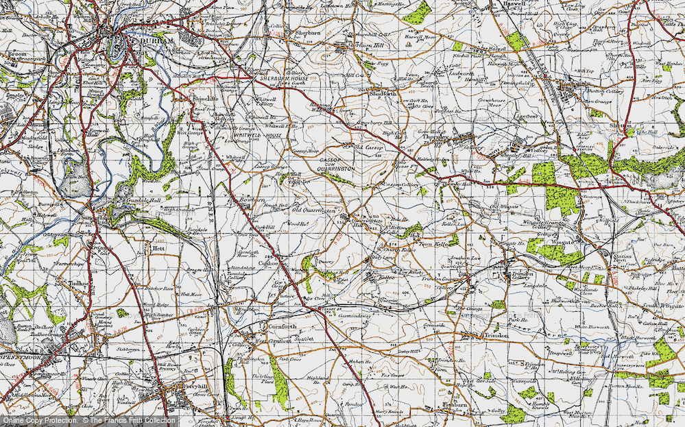 Old Map of Quarrington Hill, 1947 in 1947