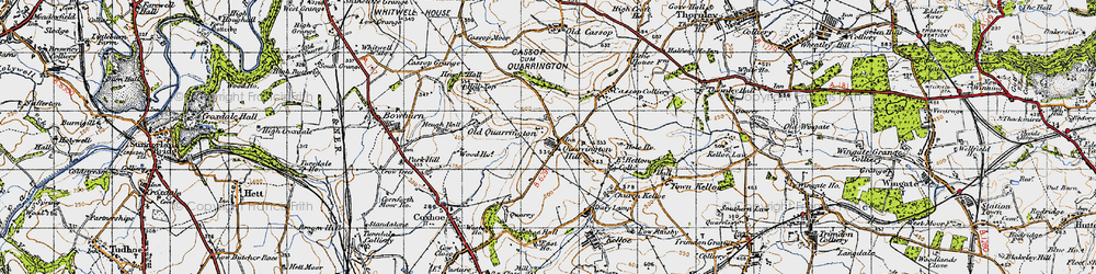 Old map of Quarrington Hill in 1947