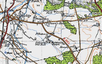 Old map of Quarry Heath in 1946