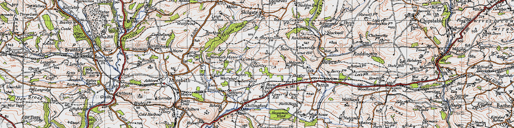 Old map of Quartley in 1946